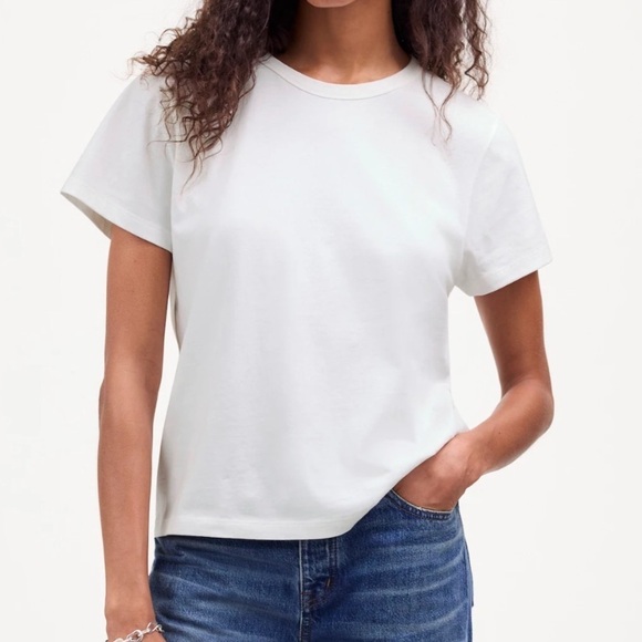 Madewell Tops - Madewell Cotton Perfect Crewneck Tee in white size XS NWT NS581
